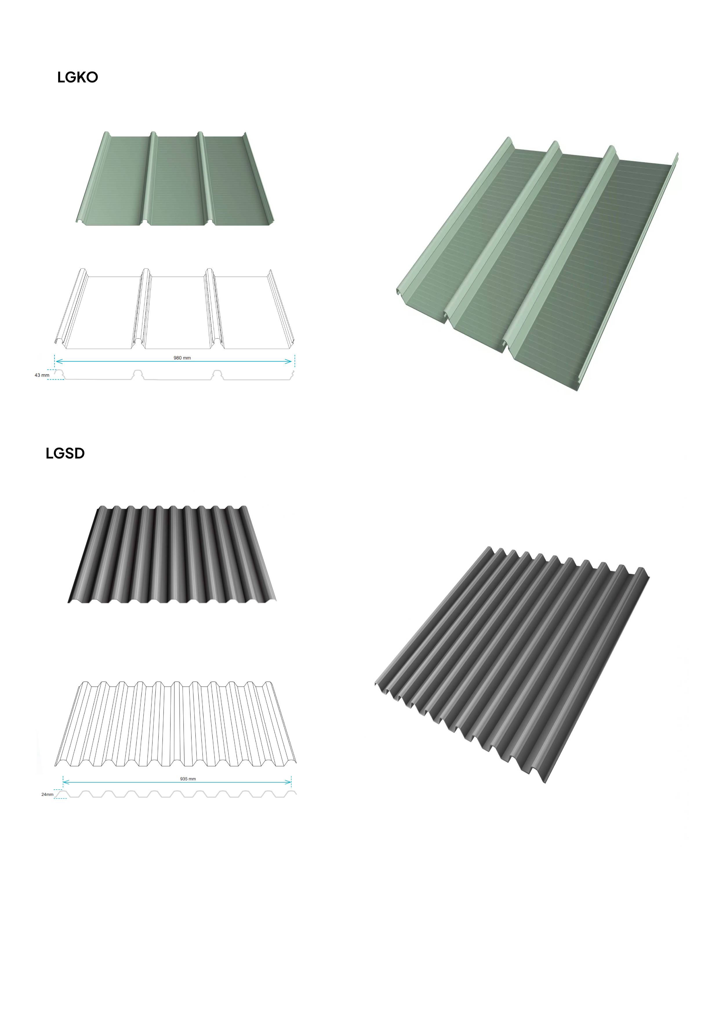 LG series metal roofing
